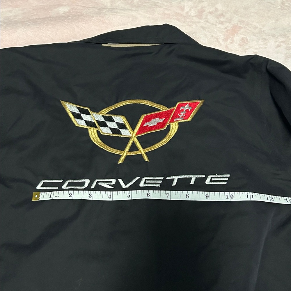 Black embroidered Corvette jacket unisex